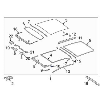 Mercedes-Benz OE - Left Sunroof Deflector Clip