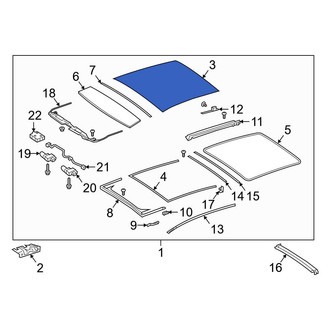 Mercedes-Benz OE - Sunroof Glass