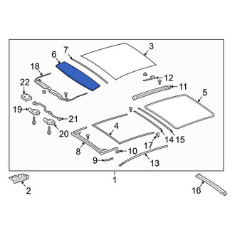Mercedes-Benz OE - Front Sunroof Cover Seal