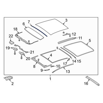 Mercedes-Benz OE - Front Sunroof Cover Seal