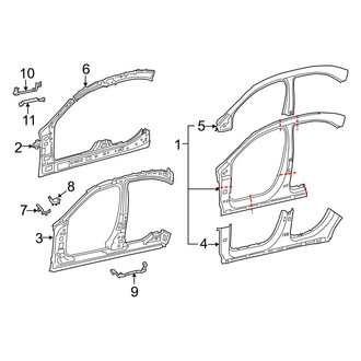 Mercedes-Benz OE - Pillars, Rocker & Floor - Aperture Panel