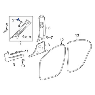 Mercedes-Benz OE - Front Left Body A-Pillar Trim Panel Cap