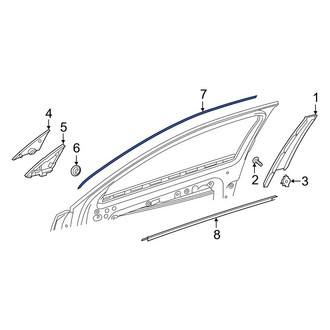 Mercedes-Benz OE - Rear Left Upper Door Reveal Molding
