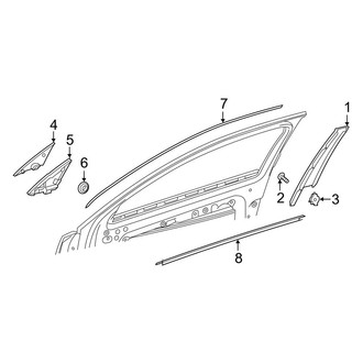 Mercedes-Benz OE - Front Door - Exterior Trim