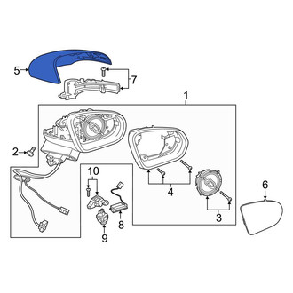 Mercedes-Benz OE - Front Left Upper Door Mirror Cover