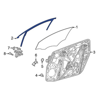 Mercedes-Benz OE - Front Right Door Window Molding