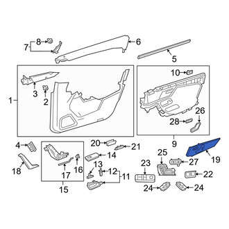 Mercedes-Benz OE - Front Left Door Trim Molding