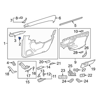 Mercedes-Benz OE - Lower Door Interior Trim Panel Retainer