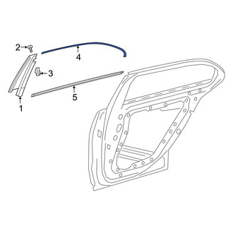 Mercedes-Benz OE - Rear Right Upper Door Reveal Molding