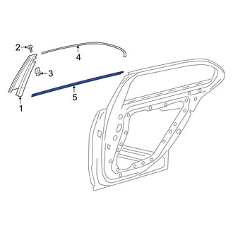 Mercedes-Benz OE - Rear Right Door Belt Molding