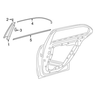 Mercedes-Benz OE - Rear Door - Exterior Trim