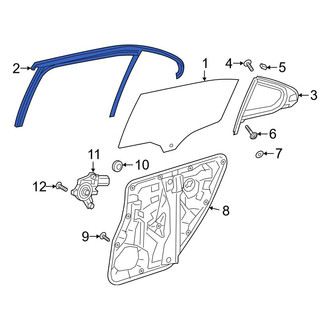 Mercedes-Benz OE - Front Left Door Window Molding