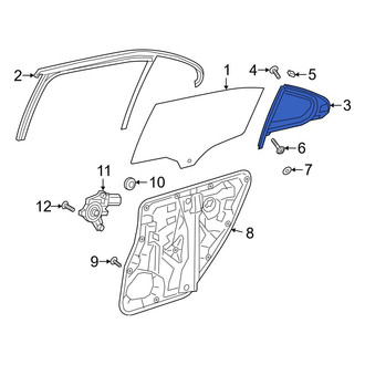 Mercedes-Benz OE - Rear Left Vent Window Assembly