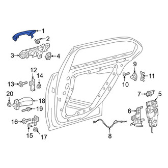 Mercedes-Benz OE - Rear Left Outer Exterior Door Handle