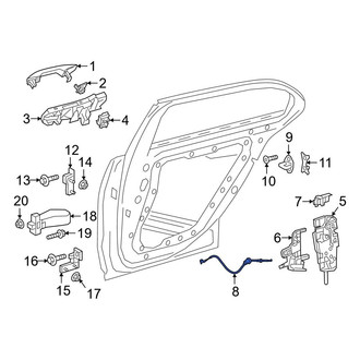 Mercedes-Benz OE - Rear Door Latch Cable
