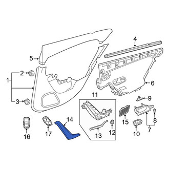 Mercedes-Benz OE - Front Left Door Panel Handle Cover