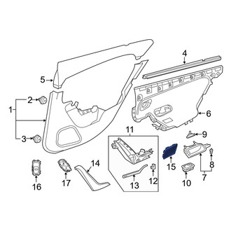 Mercedes-Benz OE - Rear Right Upper Speaker Cover