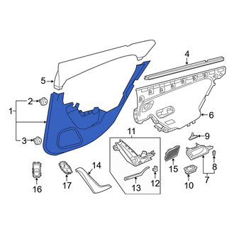 Mercedes-Benz OE - Rear Left Inner Door Interior Trim Panel
