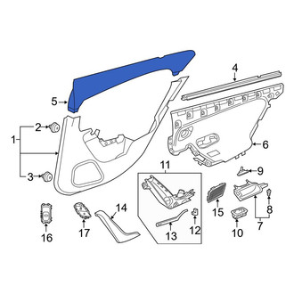 Mercedes-Benz OE - Rear Left Upper Inner Door Interior Trim Panel