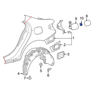 Mercedes-Benz OE - Rear Fuel Filler Door Lock Actuator