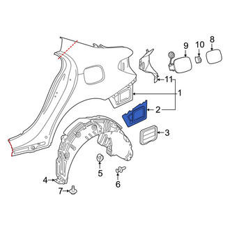 Mercedes-Benz OE - Rear Right Interior Quarter Panel Trim Panel