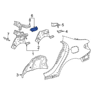 Mercedes-Benz OE - Rear Left Quarter Panel Reinforcement