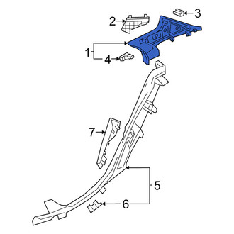 Mercedes-Benz OE - Rear Right Lower Interior Quarter Panel Trim Panel