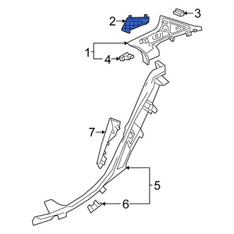 Mercedes-Benz OE - Rear Left Quarter Panel Trim Panel Bracket