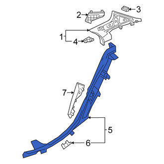 Mercedes-Benz OE - Rear Right Lower Interior Quarter Panel Trim Panel