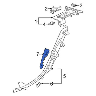 Mercedes-Benz OE - Rear Right Interior Quarter Panel Trim Panel Access Cover