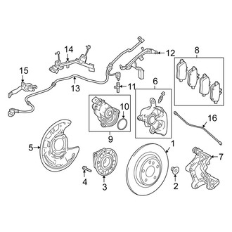 Mercedes-Benz OE - Rear Suspension - Brake Components (Base)
