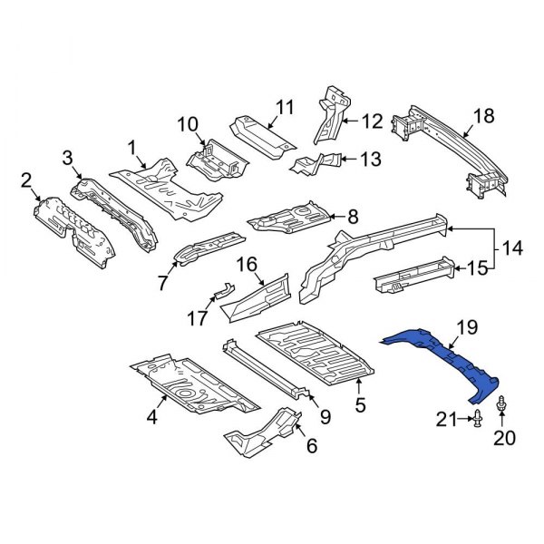 MercedesBenz OE 1776900007 Rear Lower Bumper Cover Heat Shield