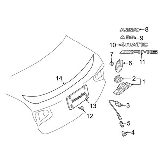 Mercedes-Benz OE - Trunk Lid - Exterior Trim