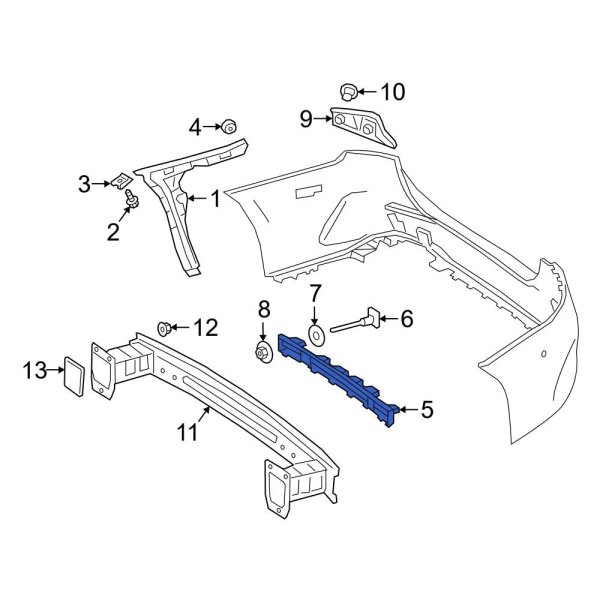 Mercedes-Benz OE 1778850603 - Rear Bumper Impact Absorber