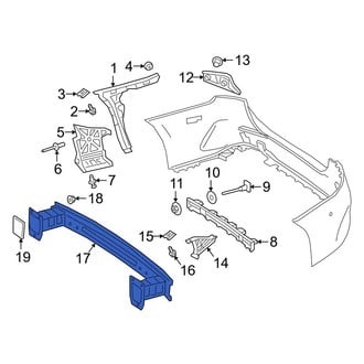 Mercedes-Benz OE - Rear Bumper Impact Bar