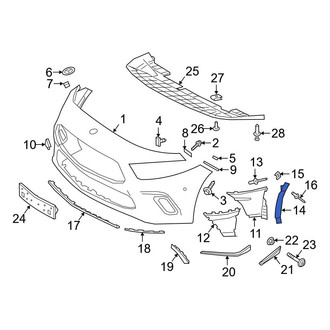 Mercedes-Benz OE - Front Left Lower Bumper Trim