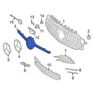 Mercedes-Benz OE - Front Center Grille Emblem Bracket