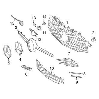 Mercedes-Benz OE - Front Bumper & Grille - Grille & Components
