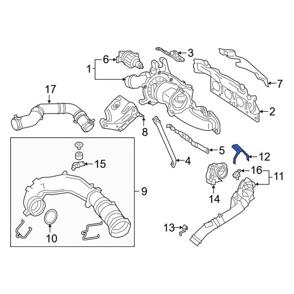 MercedesBenz OE 2600110400 Intercooler Pipe Bracket