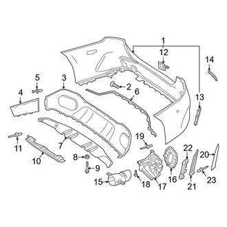Mercedes-Benz OE - Rear Bumper - Bumper & Components (Bumper Cover & Trim)