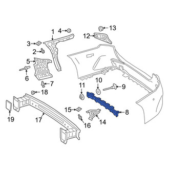 Mercedes-Benz OE - Rear Bumper Impact Absorber