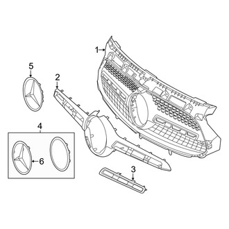 Mercedes-Benz OE - Front Bumper & Grille - Grille & Components (W/O AMG Line)