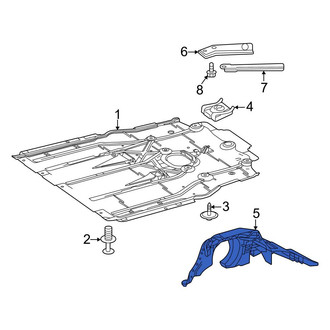 Mercedes-Benz OE - Left Floor Pan Splash Shield Brace