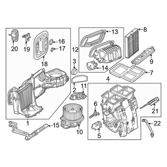 Mercedes-Benz OE - Air Conditioner & Heater - Evaporator & Heater Components (2.0L)