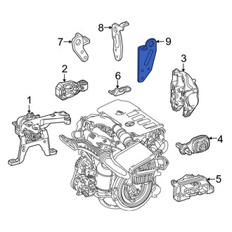 Mercedes-Benz OE - Rear Left Engine Mount Bracket