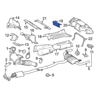Mercedes-Benz OE - Rear Exhaust Muffler Heat Shield