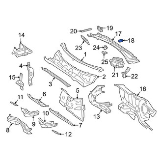 Mercedes-Benz OE - Left Cowl Cover Seal