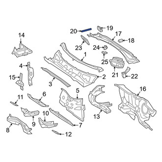 Mercedes-Benz OE - Left Cowl Cover Seal