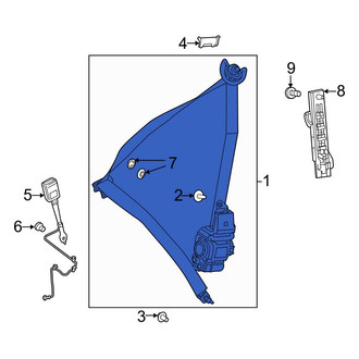 Mercedes-Benz OE - Front Left Seat Belt Lap and Shoulder Belt