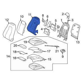 Mercedes-Benz OE - Front Right Seat Back Cushion